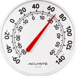 Surface Thermometers: Thermometer Type: Window/Wall Thermometer; Minimum Temperature: -60; Maximum Temperature: 140 F; Temperature Accuracy: +/- 4 F