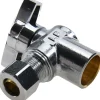Sweat 1/2 Inlet, 125 Max psi, Chrome Finish, Brass Water Supply Stop Valve