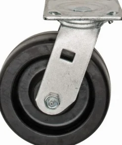 Swivel Top Plate Caster: Phenolic, 6" Wheel Dia, 2" Wheel Width, 1,200 lb Capacity, 7-1/2" OAH