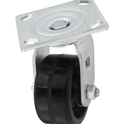 Swivel Top Plate Caster: Phenolic, 4" Wheel Dia, 2" Wheel Width, 800 lb Capacity, 5-5/8" OAH