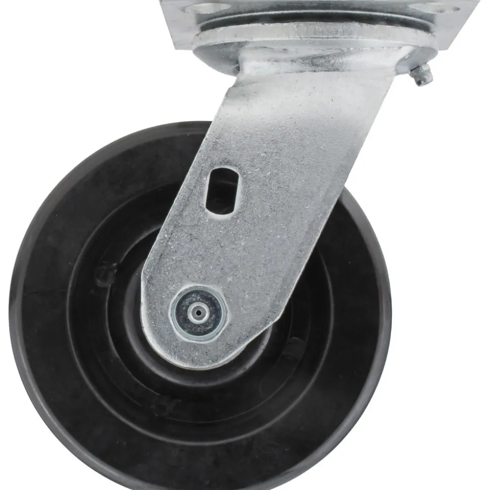 Swivel Top Plate Caster: Phenolic, 5" Wheel Dia, 2" Wheel Width, 1,000 lb Capacity, 6-1/2" OAH