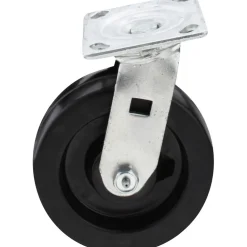 Swivel Top Plate Caster: Phenolic, 5" Wheel Dia, 2" Wheel Width, 1,000 lb Capacity, 6-1/2" OAH