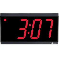 Synchronized LED Digital Clock, Wireless, Red 4