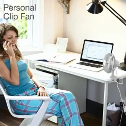 Table Fans: Fan Diameter: 6 in; Number Of Blades: 3; Number Of Speeds: 2