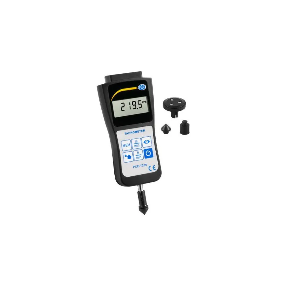 Tachometers; Tachometer Type: Digital Display; Photo/Contact Tachometer; Laser Tachometer; Non-Contact; Rotary Adapter; Contact; Minimum Measurement (RPM): 0.05 rpm; Maximum Measurement (RPM): 99999 rpm; Minimum Target Distance: 50 mm; Maximum Target Distance: 300 mm; Accuracy (%): 0.05%