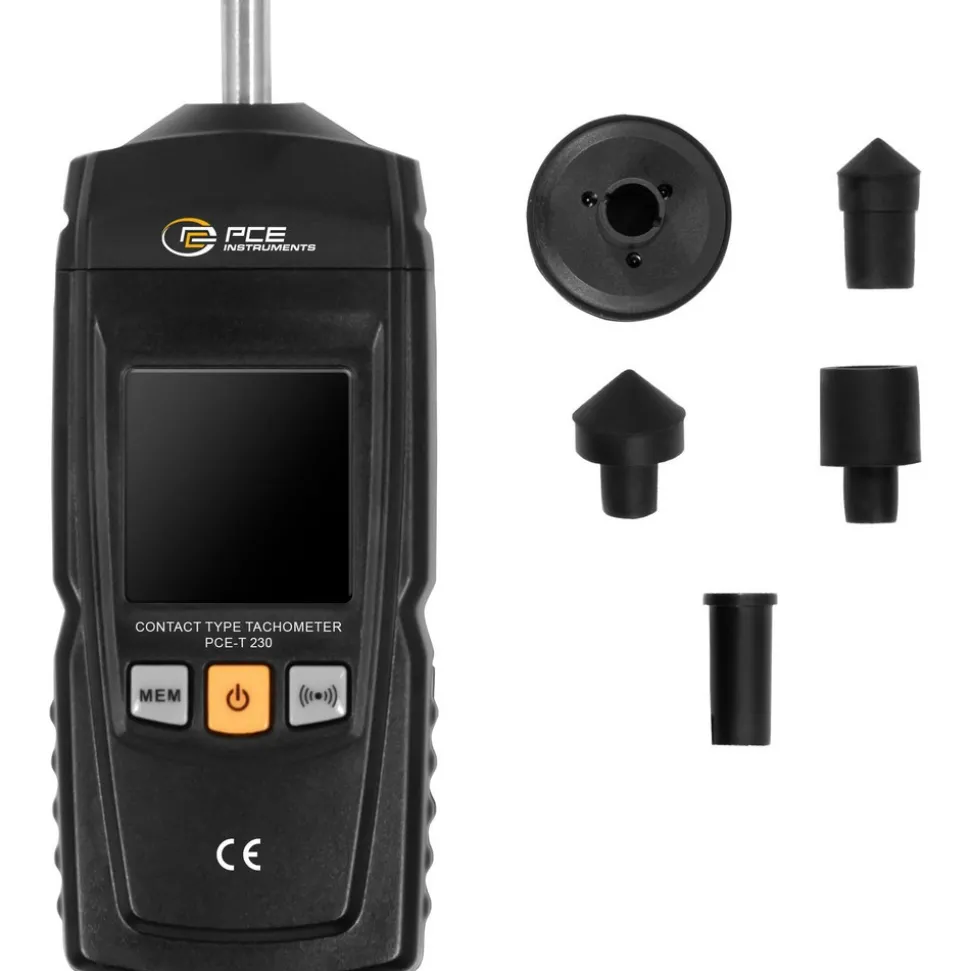 Tachometers: Tachometer Type: Contact; Accuracy: .05; Display Type: LCD; Minimum Measurement: .5