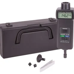 Tachometers; Type: Contact/Non-Contact; Minimum Measurement (RPM): 5.00; Maximum Measurement (RPM): 99999.00; Meter Length (mm): 215.00; Meter Length (Decimal Inch): 8.5000; Meter Width (mm): 65.00; Meter Width (Decimal Inch): 2.6000; Meter Thickness (mm): 39.00