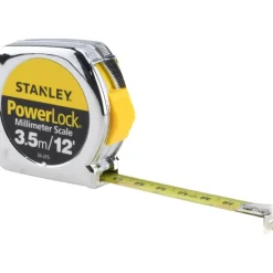 Tape Measure: 12' Long, 1/2" Width, Yellow Blade