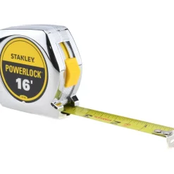Tape Measure: 16' Long, 3/4" Width, Yellow Blade