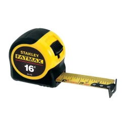 Tape Measure: 16' Long, 1-1/4" Width, Yellow Blade
