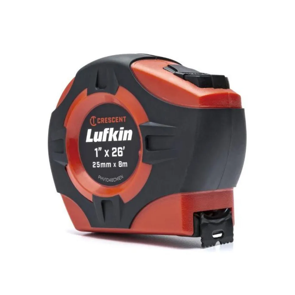 Tape Measure: 26' Long, 1" Width, Yellow Blade