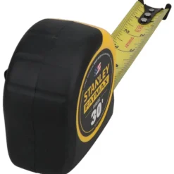 Tape Measure: 30' Long, 1-1/4" Width, Yellow Blade