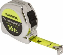 Tape Measure: 16' Long, 3/4" Width, Yellow Blade