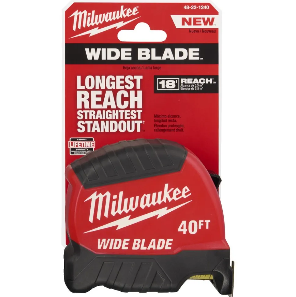 40' Tape Measure, Wide Blade