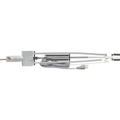 Task Light: Fluorescent, 38" Reach, Swing Arm, Clamp-On, White