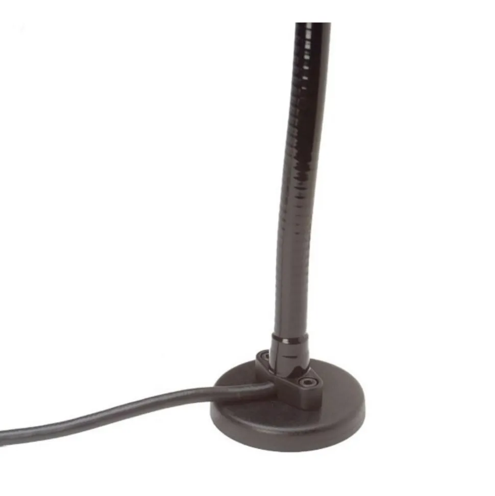 Task Light: Incandescent, 18" Reach, Gooseneck Arm, Black