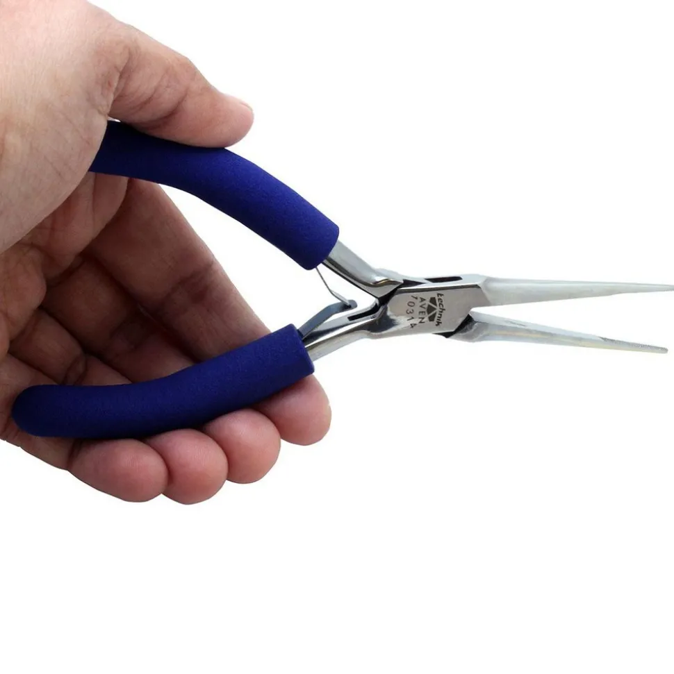 5.75" Technik Stainless Steel Pliers Needle Nose, Serrated Jaws
