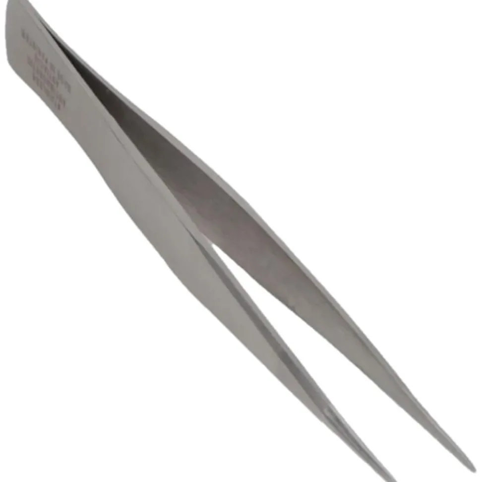 5" Tecknik Tweezers: Style AA, Stainless Steel, Anti-Magnetic, Anti-Acid. Strong, Pointed Tips