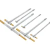 Telescoping Gage Set: 5/16 to 6", 6 Pc, Hardened Tool Steel, Satin Chrome & TiN (Working Faces) Finish, Includes Vinyl Pouch