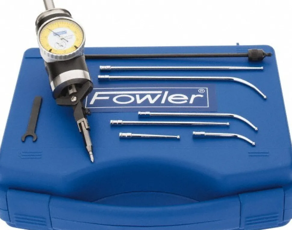Test Indicator Kit: 7 Pc, 0.2500" Max, 1.6000" Dial Dia, 0-5-0, 0.0005" Accuracy