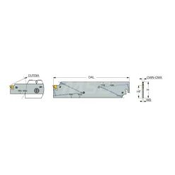 TGFH Single End Neutral Indexable Cutoff Blade