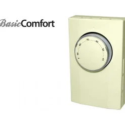 Thermostats; Thermostat Type: Line Voltage Wall Thermostat; Style: Heat Only; Minimum Temperature (F): 41; Maximum Temperature: 90; Minimum Voltage: 120; Maximum Voltage: 277; Amperage: 22; For Use With: Wall, Baseboard, and Cove Heaters; Control Type: Dial; Thermostat Control Range: 41° F - 90° F
