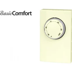 Thermostats; Thermostat Type: Line Voltage Wall Thermostat; Style: Heat Only; Minimum Temperature (F): 41; Maximum Temperature: 90; Minimum Voltage: 120; Maximum Voltage: 277; Amperage: 22; For Use With: Wall, Baseboard, and Cove Heaters; Control Type: Dial; Thermostat Control Range: 41° F-90° F