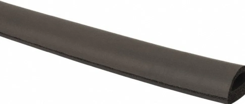 0.53 Thick x 3/4 Wide x 100 Ft. Long, EPDM Rubber D Section Seal with Acrylic