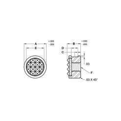 10-32 Thread, 3/8" Dia, 3/8" High, Threaded, Extra Fine Tooth Grade Diamond Serration Tooth Pattern, Carbide Tipped, Round Positioning Gripper