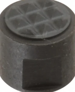 10-32 Thread, 3/8" Dia, 3/8" High, Threaded, Extra Fine Tooth Grade Diamond Serration Tooth Pattern, Carbide Tipped, Round Positioning Gripper