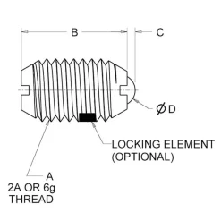 Threaded Ball Plunger: 5-40, 0.062" Ball Dia, 1/4" Body Length, 0.02" Max Ball Reach
