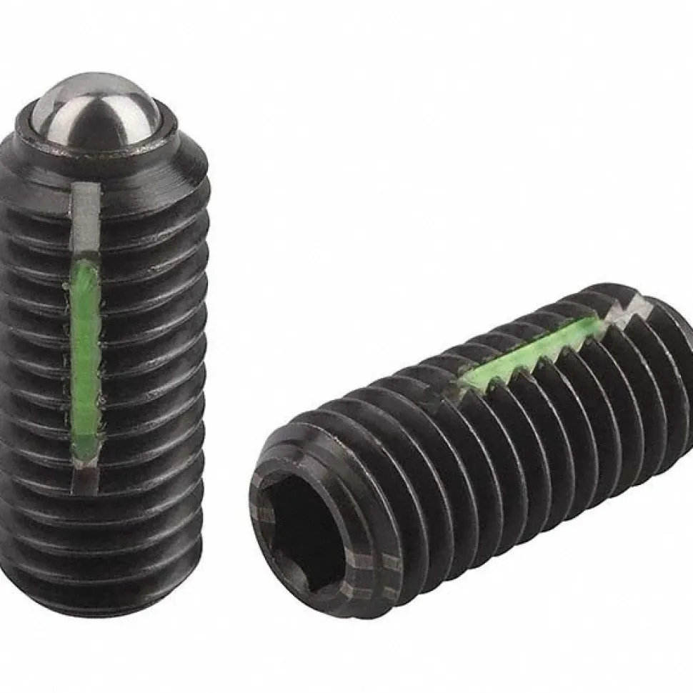 Threaded Ball Plunger: 5/16-18, 0.1969" Ball Dia, 0.7087" Body Length, 0.0591" Max Ball Reach