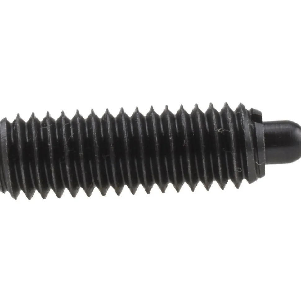 Threaded Spring Plunger: 3/8-16, 1-1/8" Thread Length, 0.187" Dia, 3/16" Projection