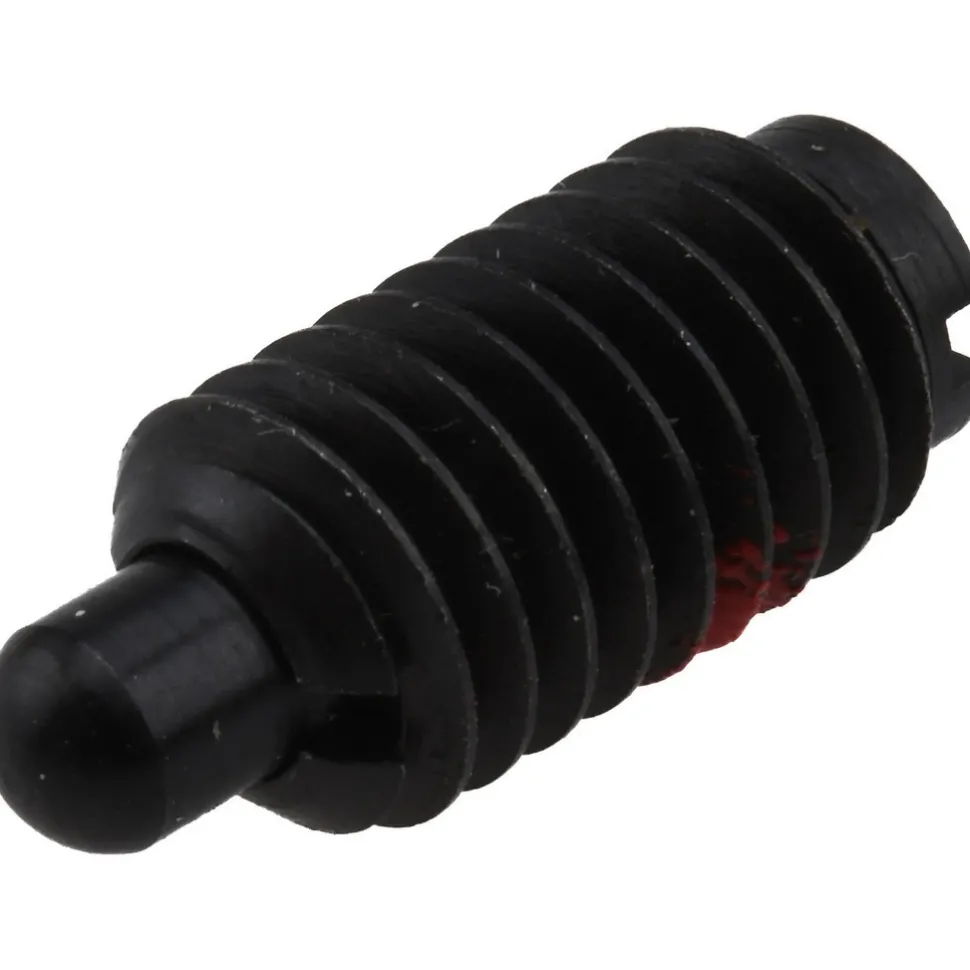 Threaded Spring Plunger: 3/8-16, 11/16" Thread Length, 0.186" Dia, 3/16" Projection