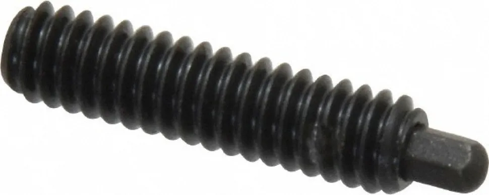 Threaded Spring Plunger: 1/4-20, 1" Thread Length, 3/16" Projection