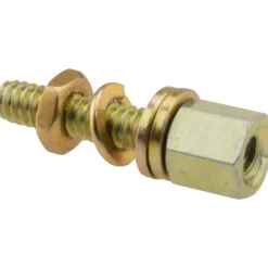 #4-40, 1/2" Thread Length, 3/16" High, Zinc Plated, Steel Jack Screw