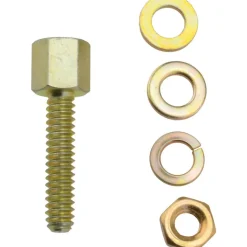 #4-40, 1/2" Thread Length, 3/16" High, Zinc Plated, Steel Jack Screw