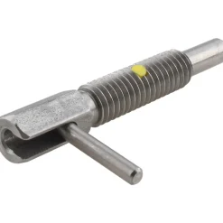 3/8-16, 1.18" Thread Length, 1/4" Plunger Dia, 0.75 Lb Init to 3.75 Lb Final End Force, Stainless Steel Locking L Handle Plunger