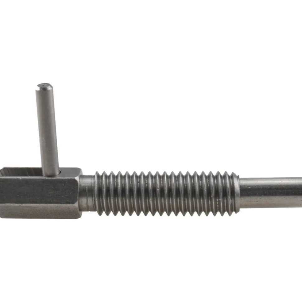 3/8-16, 1.18" Thread Length, 1/4" Plunger Dia, 0.75 Lb Init to 3.75 Lb Final End Force, Stainless Steel Locking L Handle Plunger