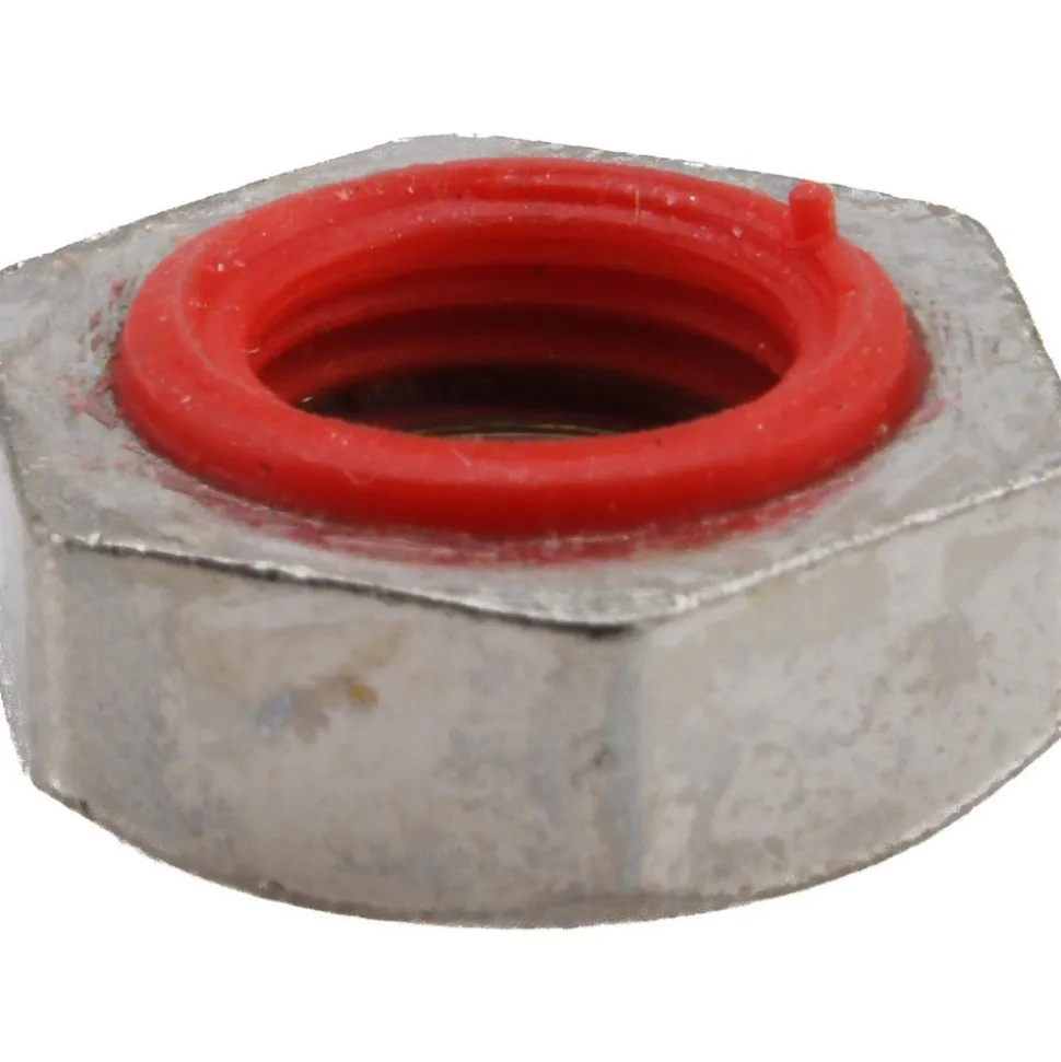 3/8-24 Thread, 9/16" Wide x 7/32" High, Brass Self Sealing Hex Jam Nut