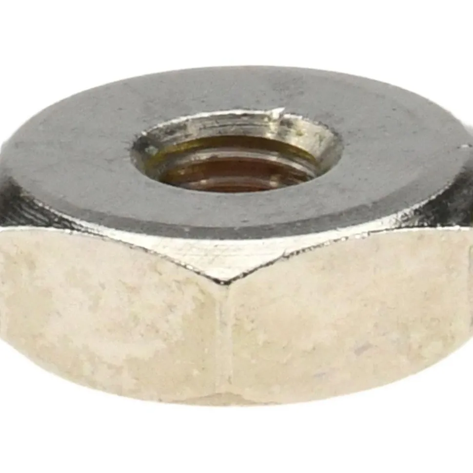 1/4-28 Thread, 5/8" Wide x 7/32" High, Brass Self Sealing Hex Jam Nut