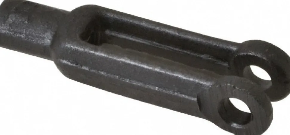 10-32 Thread, 7/16" Yoke Width, Carbon Steel, Tapped Yoke