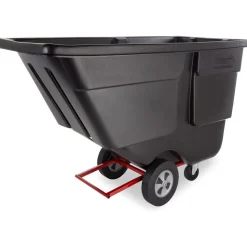 Tilt Dump Truck/Trash Cart/Garbage Collection/Recycling, 1 Cubic Yard, Waste Collection, 850 lbs capacity, Black