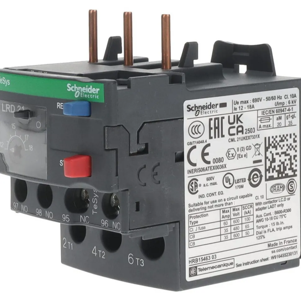12 to 18 Amp, 690 VAC, Thermal IEC Overload Relay