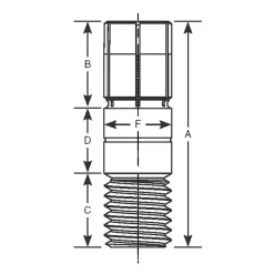 0.375 to 0.02" Expansion Dia, 950 Lb Holding Force, 8-32 Mounting Screw, Stainless Steel ID Expansion Clamp