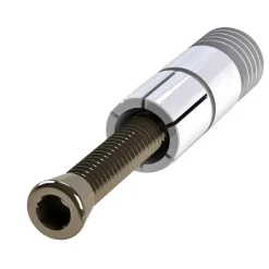 0.5 to 0.025" Expansion Dia, 1,900 Lb Holding Force, 1/4-20 Mounting Screw, Stainless Steel ID Expansion Clamp