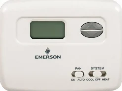 45 to 99°F, 1 Heat, 1 Cool, Economy Digital Single Stage Battery Powered Thermostat