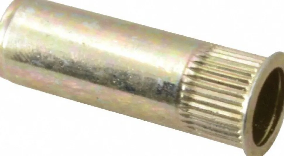 1/4-20, 0.027 to 0.165" Grip, 25/64" Drill, Steel Closed End Knurled Rivet Nut