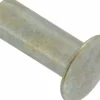 0.084 to 0.09" Hole Dia, Round Head, Zinc Plated Steel, Semi Tubular Rivet