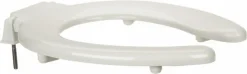 Toilet Seats; Type: ADA Handicap Accessible-Open Front w/o Cover; Style: Elongated; Material: Polypropylene; Color: White; Outside Width: 15; Length 18 in; Installations: Residential, Commercial, Health Care, Industrial, Institutional; PSC Code: 4510